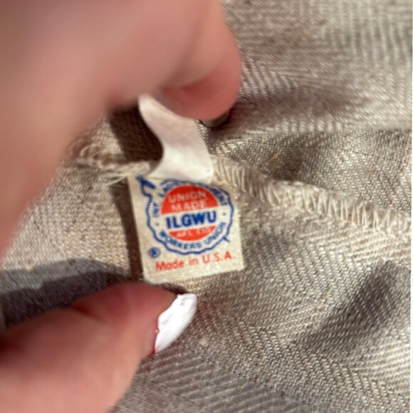 Charles Alan Petites VTG 80s 90s cream linen striped skirt suit sz 6P Union made - Picture 8 of 14